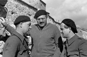 Photograph of Ernest Hemingway in Spain