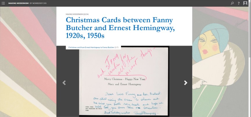 Fanny Butcher's Christmas Cards to Hemingway