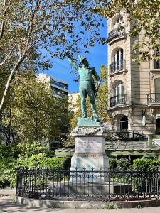 Photograph of a statue of Marshal Michel Ney in Paris