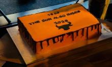 One of the celebratory sheetcakes
