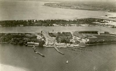 Aerial view of Hanlan's Point, 1919
