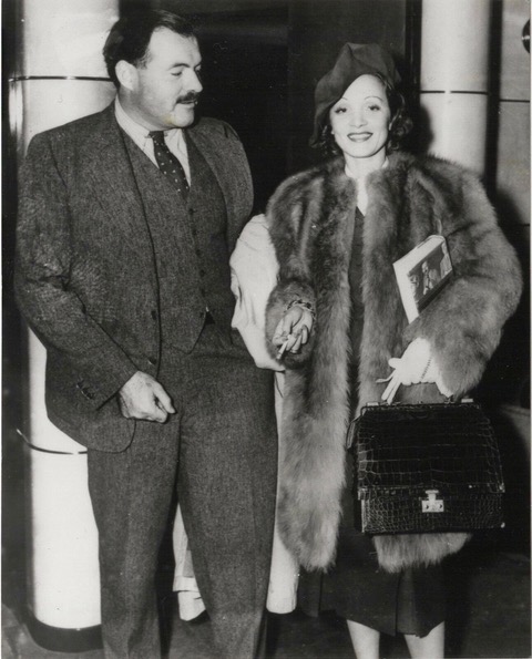 Hemingway and Marlene Dietrich