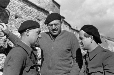 Hemingway in Spain during the Spanish Civil War