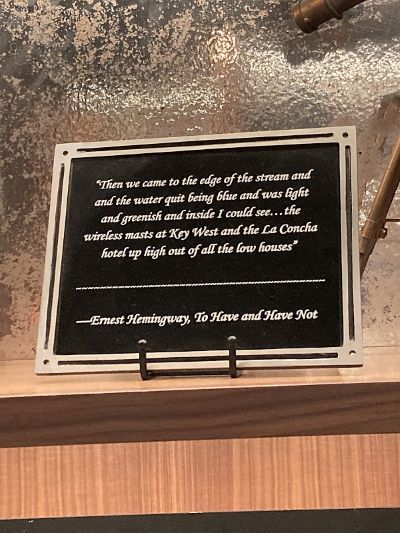 Hemingway plaque