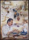 Painting of Ernest Hemingway and his Basque memories